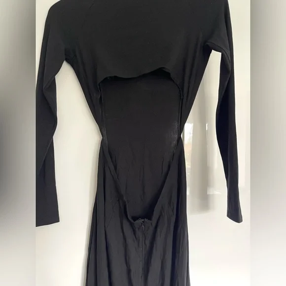 Express 100% Rayon Maxi Dress with Open Back - Picture 3 of 5